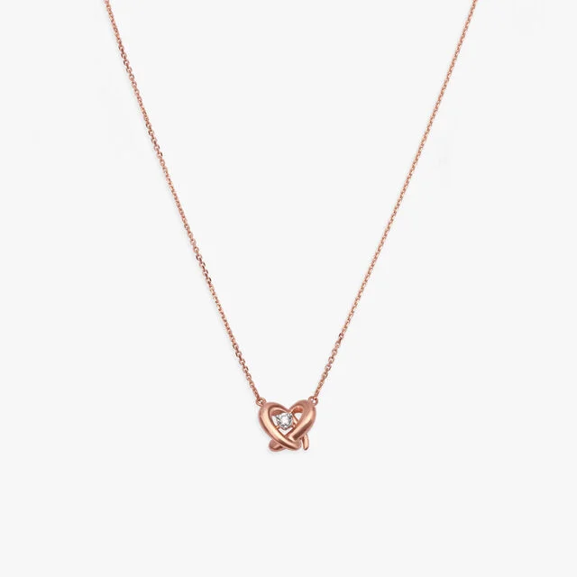Dainty Heart Diamond Necklace