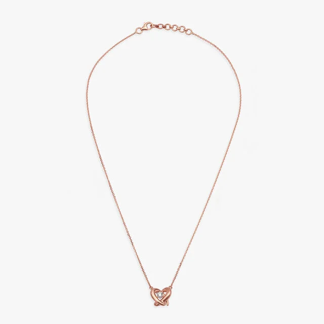 Dainty Heart Diamond Necklace - Image 2