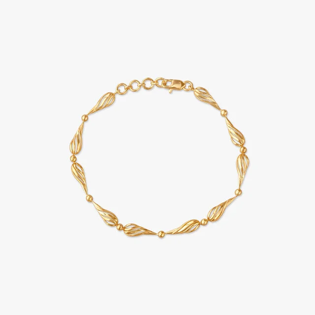 Twisted Petal Gold Bracelet - Image 2